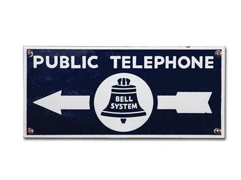 Bell System Public Telephone Porcelain Sign The Taj Ma Garaj