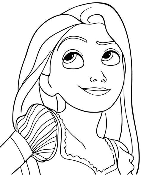 Free Rapunzel Coloring Pages Free Printable Templates