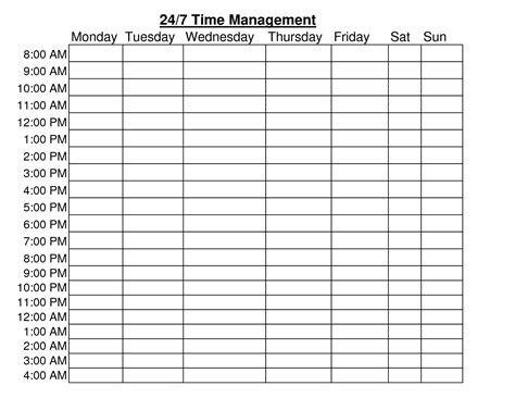 13 Best Images Of Time Management Worksheet Template Time Management