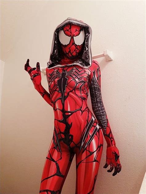 Gwenom Gwen Spide女蜘蛛人格温cosplay带帽l连体紧身衣 阿里巴巴