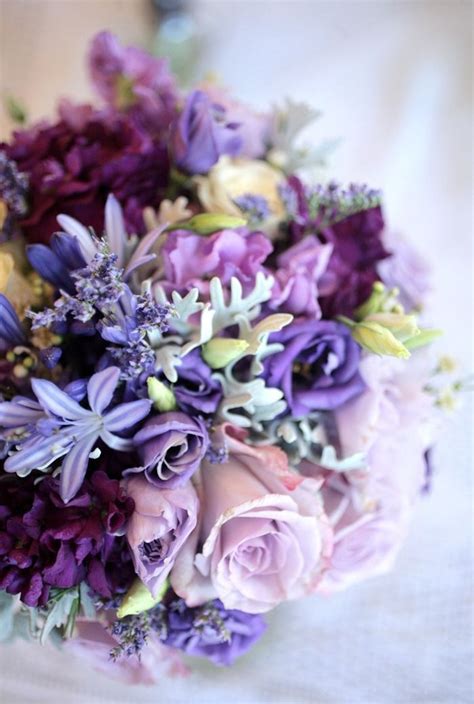 October 2015 Purple Bridesmaid Bouquets Wedding Flowers Colorful