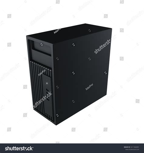 3d Render Computer Cpu Frontleft Perspective Stock Illustration