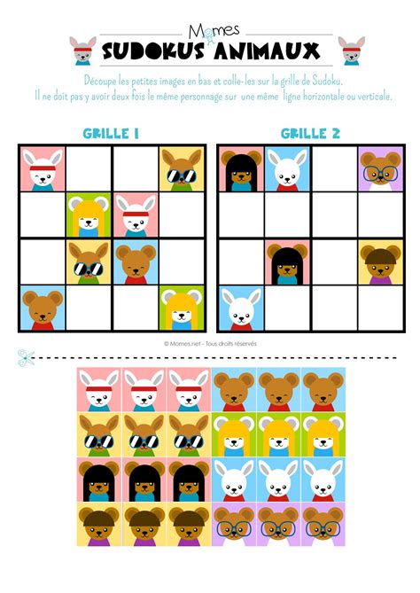 Pour gagner, le joueur doit remplir la grille avec des chiffres compris entre 1 et 9 en. Sudoku animaux | Sudoku enfant, Jeux a imprimer, Sudoku