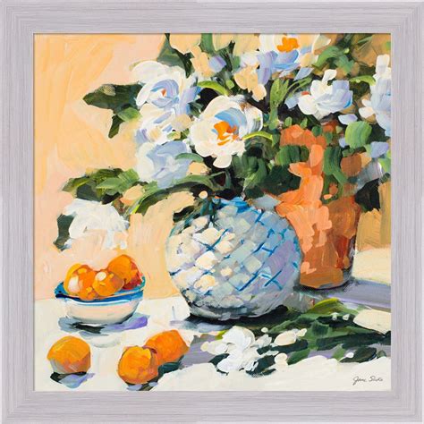 Red Barrel Studio Flowers And Oranges By Jane Slivka Picture Frame