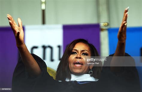 First Lady Michelle Obama Delivers The Commencement Speech After