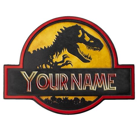 Jurassic World Personalized Logo With Your Name Dinosaur Etsy