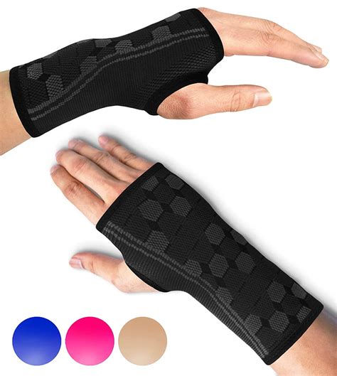 Sparthos Wrist Support Sleeves Pair Medical Compression For Carpal