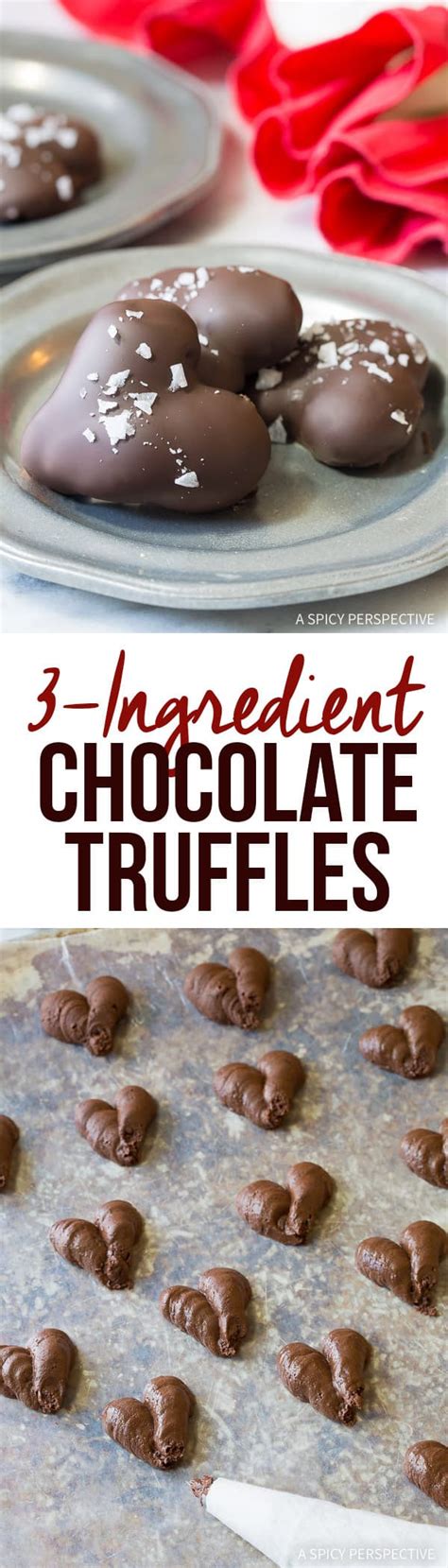 3 Ingredient Chocolate Truffle Recipe A Spicy Perspective