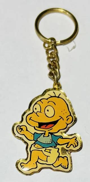 Vintage Nickelodeon Rugrats Tommy Pickles 2” Gold Enameled Metal Keychain Rare 989 Picclick