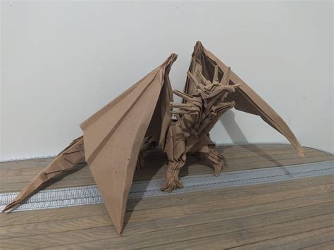 First Attempt Of Satoshi Kamiya Ancient Dragon Folded With 80x80 Cm