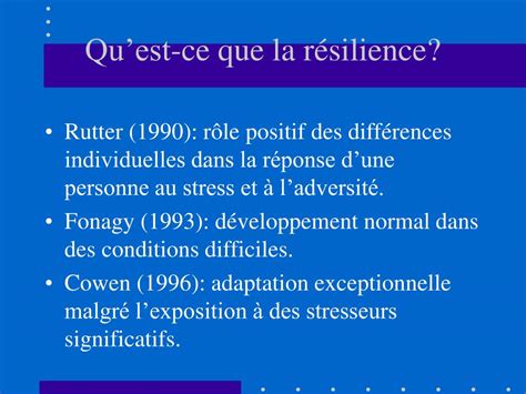 Ppt La Résilience Powerpoint Presentation Free Download Id512702