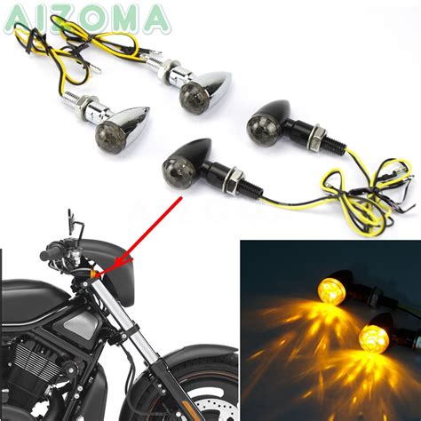 Automotive Auto Parts And Accessories 2x Motorcycle Chrome Bullet Led