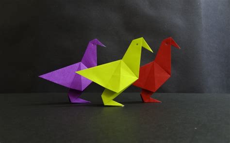 Origami Bird Tutorial How To Fold A Simple Paper Bird Origami Birds
