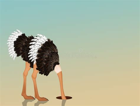 Ostrich Head Sand Stock Illustrations 196 Ostrich Head Sand Stock