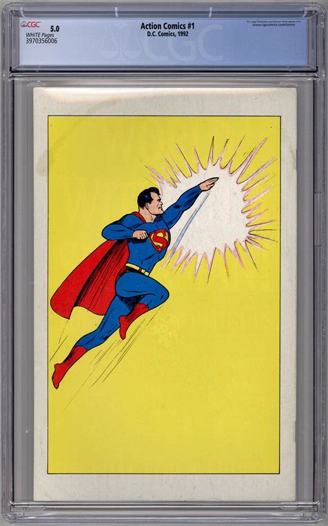 Action Comics 1 Cgc 50 Very 1st Superman App 10 Cent Homage Cover
