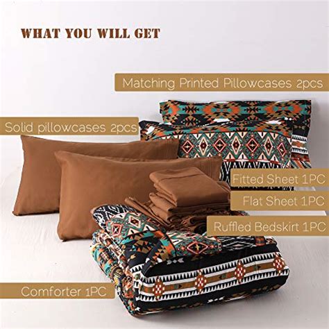 Sexytown Boho Comforter Set Queen Bed In A Bag 8 Piece Deep Pocket With