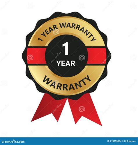 1 Year Warranty Badge Warranty Certificate 1 Year Guarantee Logo