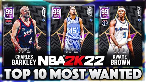 Top 10 Most Wanted Cards In Nba 2k22 Myteam Youtube