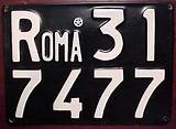 Roma License Plate Pictures