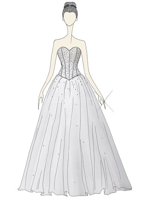 Princess Dress Sketch At Explore Collection Of