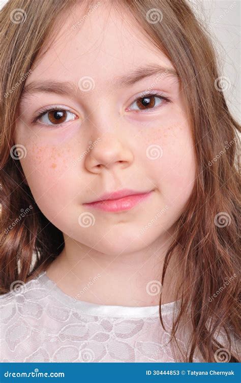 Pretty 8 Year Old Girl In White Dress Stock Photos Image 30444853