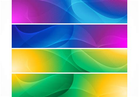 Bright Abstract Wave Banner Backgrounds Free Photoshop Brushes At