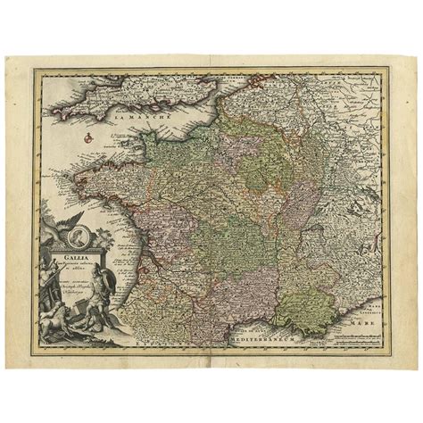 Antique Map Of France By C Weigel 1719 For Sale At 1stdibs