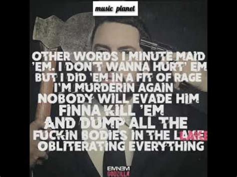More specifically, people are raving about part of one verse where slim shady begins rapping at what he refers to as supersonic speed. Eminem - godzilla - Fast Rap (THE BEST PART ) LYRICS - YouTube