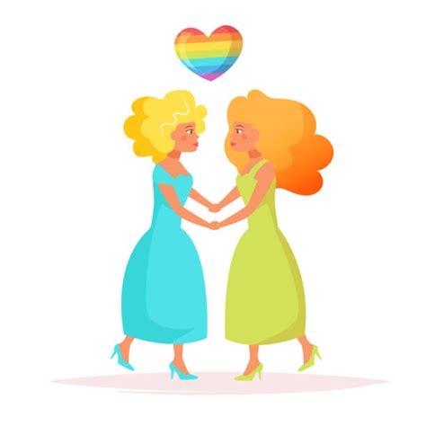 lesbian kiss cartoon illustrations royalty free vector graphics and clip art istock
