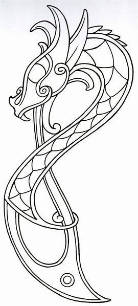 Image Result For Celtic Dragon Head Outline Viking Dragon Viking