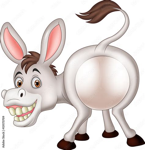 Cartoon Funny Donkey Mascot Stock Vector Adobe Stock