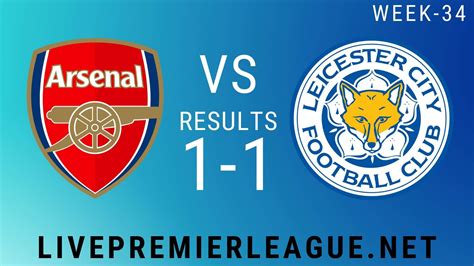 Arsenal Vs Leicester City Week 34 Result 2020