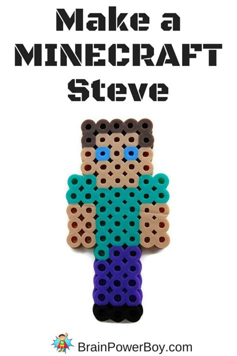 Amazon's toys & games store features thousands of products, including dolls, action figures, games and puzzles, advent calendars, hobbies, models and trains, drones, and much more. Minecraft Perler Bead Pattern: Steve - Brain Power Boy