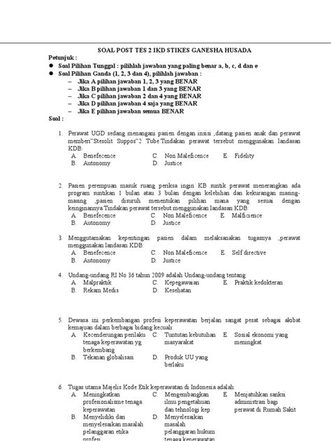 Soal uas kpt 1 (general koding). Contoh Soal Rekam Medis Dan Jawabannya - Contoh Soal Terbaru