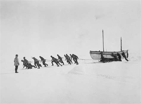 Frank Hurley With Ernest Shackleton Photographing Antarctic Adventure