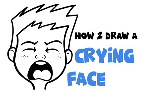 How To Draw Crying Face