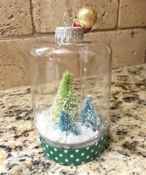 Diy Mini Snow Globe Ornaments No Glycerin Required Organize By Dreams