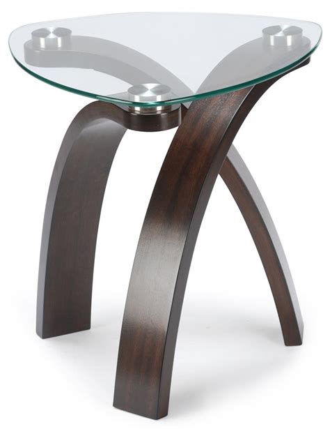 Best for short tables weichuan round solid wood replacement sofa couch chair ottoman loveseat coffee table cabinet furniture wood legs(set of 4) End Table With Glass Top and Bent Wood Legs by Magnussen ...