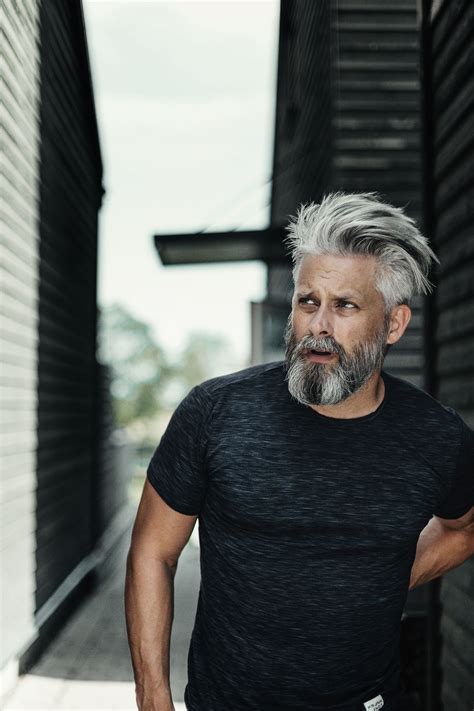 Around the age of 14, my hair started turning gray. Pin by Amy Hester on Nails | Grey hair men, Mens ...