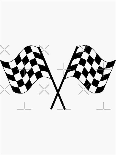 Checked Flag Racing Car Auto Window Bumper Decal Sticker For Sale By