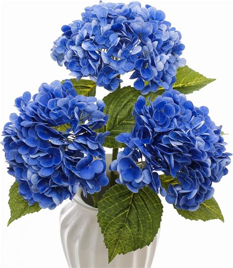 musunny 21 inches real touch hydrangea artificial flowers 3pcs large faux hydrangeas