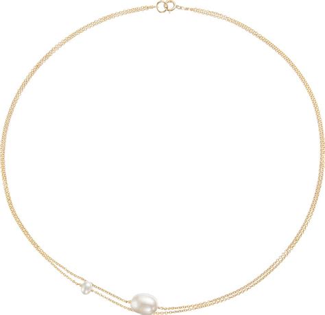 Lily Roo Gold Layered Large Small Pearl Choker Shopstyle Necklaces