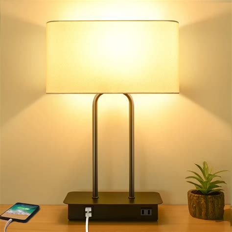 Casss 3 Way Dimmable Touch Control Table Lamp With 2 Usb Ports