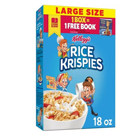 Kellogg S Rice Krispies Breakfast Cereal Original Large Size Fat Free Food 18oz Walmart