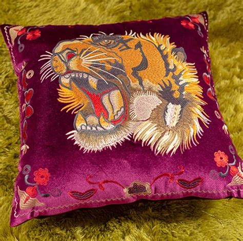 Vintage Retro Inspired Velvet Tiger Print Embroidered Floral Etsy