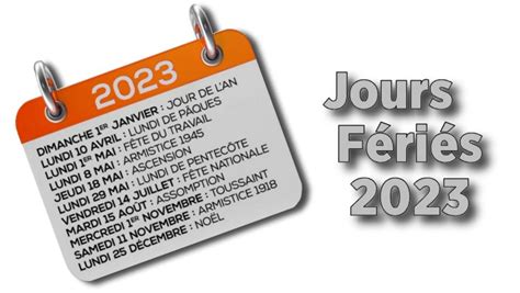 Le Calendrier Des Jours Fériés En 2023 Bienvenue à Val Au Perche