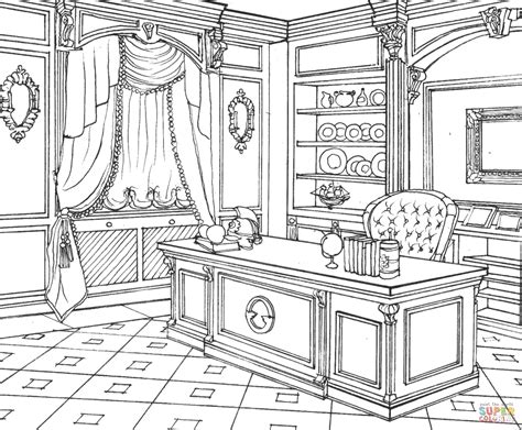The coloring web pages depicting different types of properties are intriguing in the direction of stay upon as they provide on your own lots of possibilities in direction of check out out distinctive coloration colors. Cabinet in Classic Interior Design coloring page | Free ...