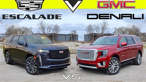 Livin Large Cadillac Escalade Vs Gmc Yukon Denali Comparison Youtube