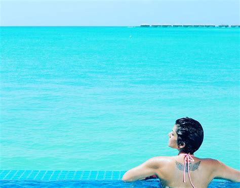 Mandira Bedis Hot Pose During Her Maldives Tour