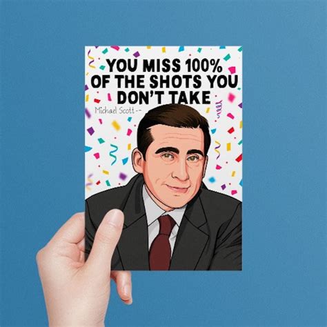 Michael Scott From The The Office Birthday Card Funny Etsy
